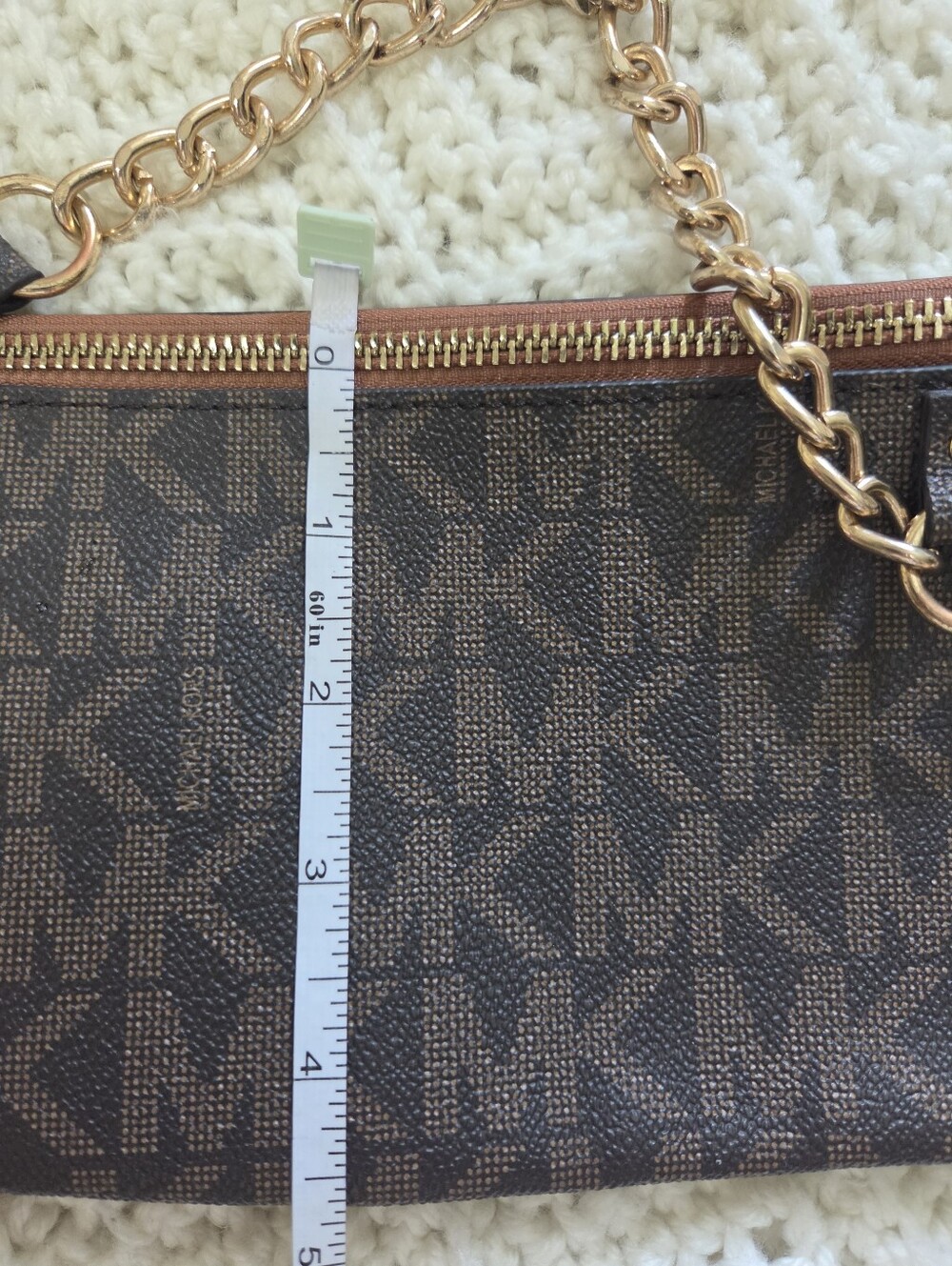 Michael Kors Signature Logo Chain-Strap Belt Bag/Fanny Pack - Picture 3 of 13
